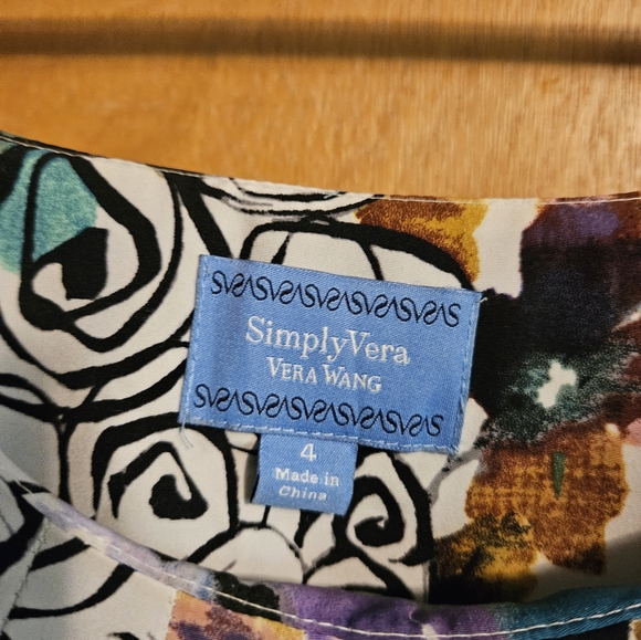 Vera Wang colour block dress - Picture 2 of 4